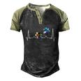 Love Animals Colorful Paw Heartbeat Gift Men's Henley Shirt Raglan Sleeve 3D Print T-shirt Black Forest