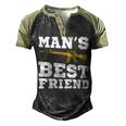 Mans Best Friend V2 Men's Henley Shirt Raglan Sleeve 3D Print T-shirt Black Forest