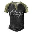 Mens World Suicide Prevention Awareness Day Stay 988  Men's Henley Shirt Raglan Sleeve 3D Print T-shirt Black Forest