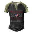 Military Mom I Raised My Hero America Gift American Armed Forces Gift Men's Henley Shirt Raglan Sleeve 3D Print T-shirt Black Forest