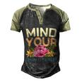 Mind Your Own Uterus V5 Men's Henley Shirt Raglan Sleeve 3D Print T-shirt Black Forest