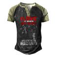 Motocross - I Love My Wife Men's Henley Shirt Raglan Sleeve 3D Print T-shirt Black Forest