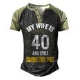 My Wife Is 40 And Still Smoking Hot Wifes 40Th Birthday Men's Henley Shirt Raglan Sleeve 3D Print T-shirt Black Forest
