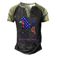 Patriotic Flag Poodle For American Poodle Lovers Men's Henley Raglan T-Shirt Black Forest