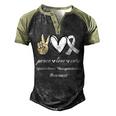 Peace Love Cure Waldenstroms Macroglobulinemia Awareness  Men's Henley Shirt Raglan Sleeve 3D Print T-shirt Black Forest