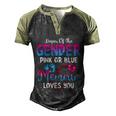 Pink Or Blue Memaw Loves You Keeper Of The Gender Gift Men's Henley Shirt Raglan Sleeve 3D Print T-shirt Black Forest