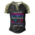 Pink Or Blue Nanny Loves You Keeper Of The Gender Gift Men's Henley Shirt Raglan Sleeve 3D Print T-shirt Black Forest
