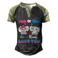 Pink Or Blue We Always Love You Funny Elephant Gender Reveal Gift Men's Henley Shirt Raglan Sleeve 3D Print T-shirt Black Forest