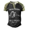 Pops & Grandsons - Best Friends Men's Henley Shirt Raglan Sleeve 3D Print T-shirt Black Forest