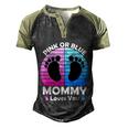 Pregnancy Announcet Mom 2021 Pink Or Blue Mommy Loves You Cool Gift Men's Henley Shirt Raglan Sleeve 3D Print T-shirt Black Forest