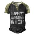 Private Detective Crime Investigator Investigating Cool Gift Men's Henley Shirt Raglan Sleeve 3D Print T-shirt Black Forest