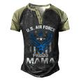 Proud Mama Us Air Force American Flag T Usaf Men's Henley Shirt Raglan Sleeve 3D Print T-shirt Black Forest