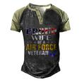 Proud Wife Of A Air Force Veteran American Flag Military Men's Henley Shirt Raglan Sleeve 3D Print T-shirt Black Forest