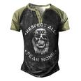 Respect All - Fear None Men's Henley Shirt Raglan Sleeve 3D Print T-shirt Black Forest
