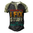 Retro Thats What I Do I Fix Stuff And I Know Things Men's Henley Shirt Raglan Sleeve 3D Print T-shirt Black Forest