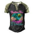 Retro Vintage Besties Trip Florida Men's Henley Shirt Raglan Sleeve 3D Print T-shirt Black Forest