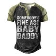 Somebodys Fine Ass Baby Daddy Men's Henley Shirt Raglan Sleeve 3D Print T-shirt Black Forest