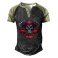 Hail Our Heroes 911 Patriot Day 2021 Skull Firefighter Graphic Design Printed Casual Daily Basic Men's Henley Shirt Raglan Sleeve 3D Print T-shirt Black Green