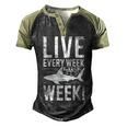 Live Every Week Like Its Shark Week 2 Men's Henley Shirt Raglan Sleeve 3D Print T-shirt Black Green
