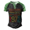 Awesome Since July 1972 Vintage 50Th Birthday 50 Years Old Men's Henley Shirt Raglan Sleeve 3D Print T-shirt Black Green