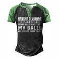 Bigger Than Yours V2 Men's Henley Shirt Raglan Sleeve 3D Print T-shirt Black Green