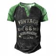 Born In 1956 Vintage Classic Dude 66Th Years Old Birthday Graphic Design Printed Casual Daily Basic Men's Henley Shirt Raglan Sleeve 3D Print T-shirt Black Green
