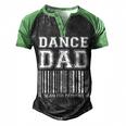 Dance Dad Distressed Scan For Payment Parents Adult Gift V2 Men's Henley Shirt Raglan Sleeve 3D Print T-shirt Black Green