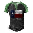 Dayton Tx Texas Flag City State Men's Henley Raglan T-Shirt Black Green