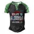 Desantis Escape To Florida Gift V2 Men's Henley Shirt Raglan Sleeve 3D Print T-shirt Black Green