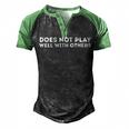 Does Not Play Well With Others Men's Henley Shirt Raglan Sleeve 3D Print T-shirt Black Green