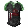 Funny Anti Biden Blood On His Hands Anti Joe Biden Bloody Handprint Usa Flag Men's Henley Shirt Raglan Sleeve 3D Print T-shirt Black Green