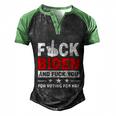 Funny Anti Biden Fjb Bareshelves Anti Liberal Biden Sucks Men's Henley Shirt Raglan Sleeve 3D Print T-shirt Black Green