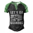 Funny Anti Biden Fjb Lets Go Brandon Funny Meme Men's Henley Shirt Raglan Sleeve 3D Print T-shirt Black Green