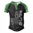 Funny Anti Biden Fjb Pro America Us Distressed Flag F Biden Fjb Men's Henley Shirt Raglan Sleeve 3D Print T-shirt Black Green