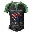 Funny Anti Biden Proud Member Of The Lgbfjb Community Us Flag Men's Henley Shirt Raglan Sleeve 3D Print T-shirt Black Green
