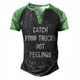 Funny Catch Food Trucks Food Truck Great Gift Men's Henley Shirt Raglan Sleeve 3D Print T-shirt Black Green