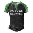 Future Cadaver Death Positive Halloween Costume Men's Henley Raglan T-Shirt Black Green