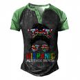 Gifts National Hispanic Heritage Month Latin Flags Messy Bun  V3 Men's Henley Shirt Raglan Sleeve 3D Print T-shirt Black Green