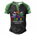 Happy National Hispanic Heritage Month Decoration Flags  Men's Henley Shirt Raglan Sleeve 3D Print T-shirt Black Green