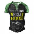 Helicopter Pilot Flight Medic Funny Feeling Good Men's Henley Shirt Raglan Sleeve 3D Print T-shirt Black Green