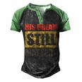 His Dream Still Matters Martin Luther King Day Human Rights Men's Henley Shirt Raglan Sleeve 3D Print T-shirt Black Green