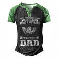 Husband - Love Being A Dad Men's Henley Shirt Raglan Sleeve 3D Print T-shirt Black Green