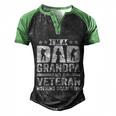 Im A Dad Grandpa And A Veteran Nothing Scares Me Father Day Gift Men's Henley Shirt Raglan Sleeve 3D Print T-shirt Black Green