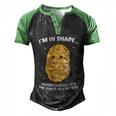 Im In Shape Unfortunately Its The Shape Of A Potato Gift Men's Henley Shirt Raglan Sleeve 3D Print T-shirt Black Green