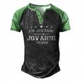 Im Jovanni Doing Jovanni Things Men's Henley Shirt Raglan Sleeve 3D Print T-shirt Black Green