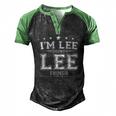 Im Lee Doing Lee Things Men's Henley Shirt Raglan Sleeve 3D Print T-shirt Black Green