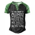 Im Not Clumsy The Floor Hates Me Gift Funny Clumsy Person Cute Gift Men's Henley Shirt Raglan Sleeve 3D Print T-shirt Black Green