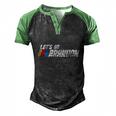 Lets Go Brandon Race Car Grunge Distressed Funny Gift Idea Men's Henley Shirt Raglan Sleeve 3D Print T-shirt Black Green
