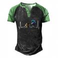 Love Animals Colorful Paw Heartbeat Gift Men's Henley Shirt Raglan Sleeve 3D Print T-shirt Black Green