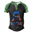 Make Mullets Great Again Funny 2020 Election American Flag Meaningful Gift Men's Henley Shirt Raglan Sleeve 3D Print T-shirt Black Green